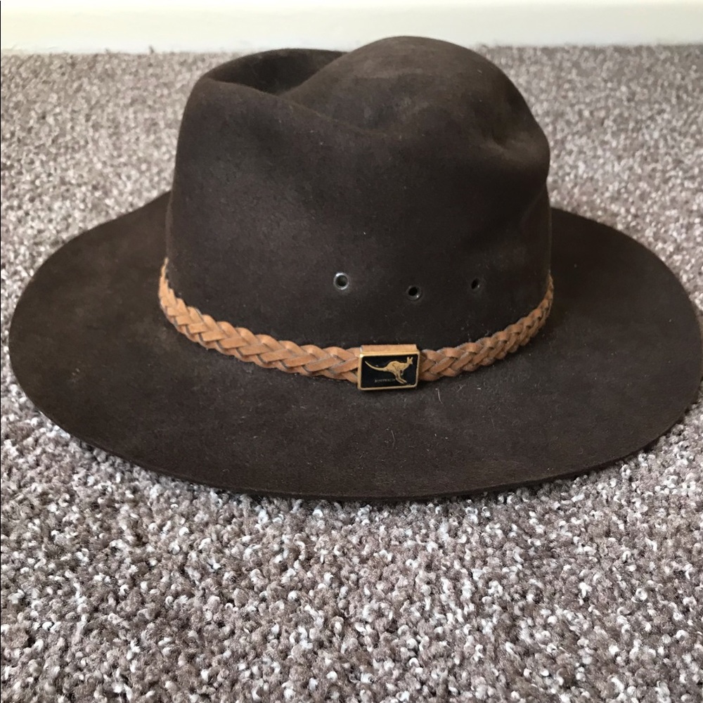 Brown wool felt hat